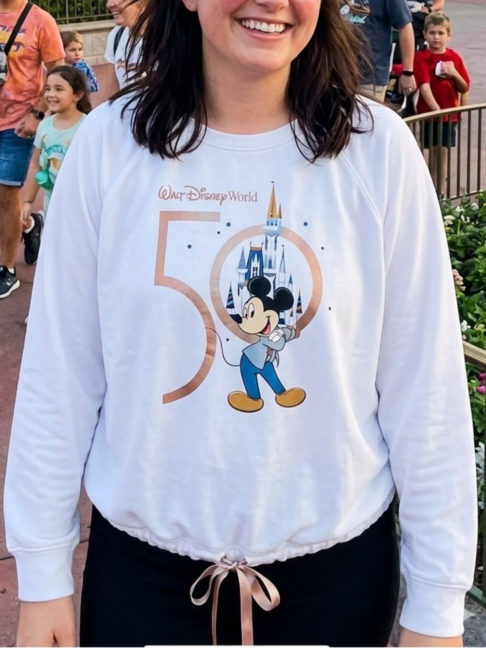 ✨Walt Disney World 50th Anniversary Mickey Cinch Waist Pullover Top Plus Size 2X